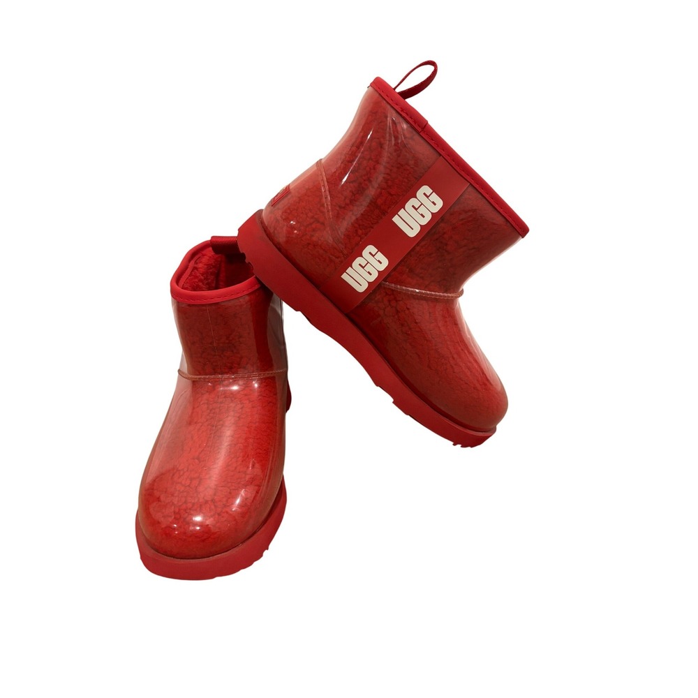 UGG Classic‎ Clear Mini Samba Red Waterproof Boots Mens 6 / Womens 7.5 / EU 38